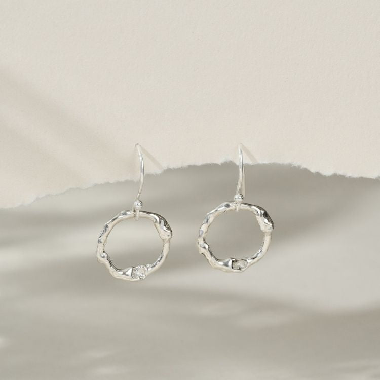 Small Molten Halo Dangly Earrings - Samuel Perry