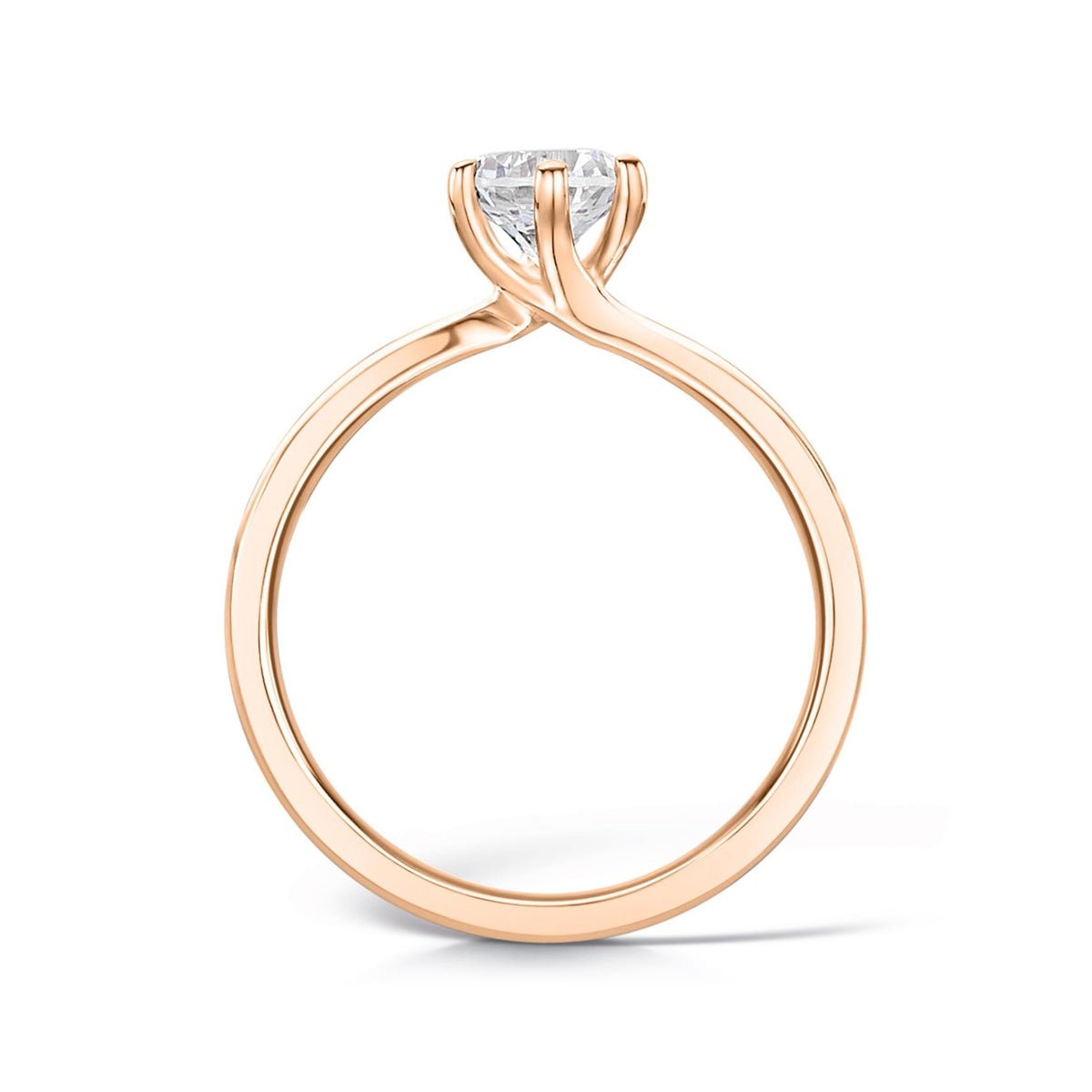 Solitaire Six - Claw Crossover Wedfit Style Court Engagement Ring - Samuel Perry