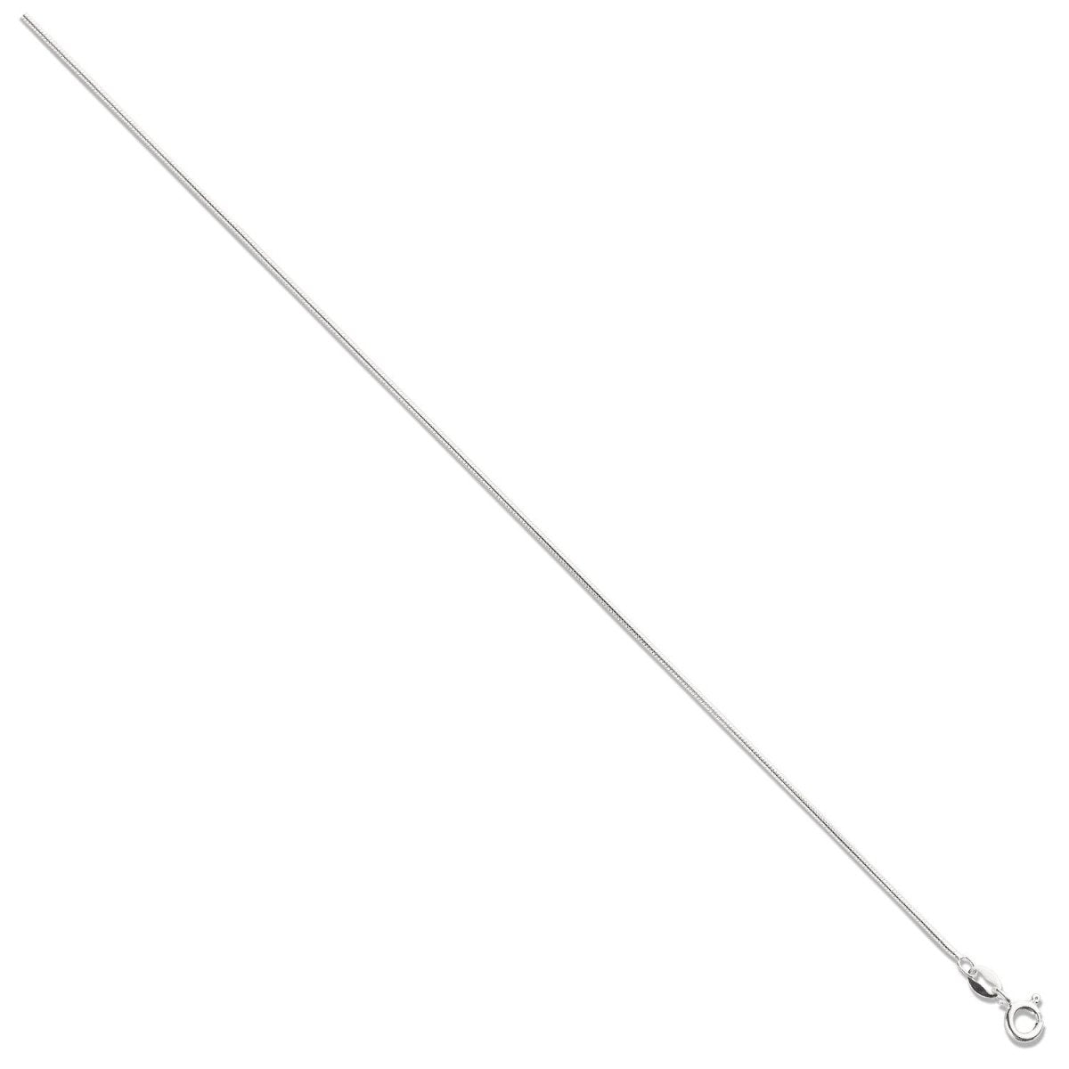 Sterling Silver 1.2mm Luxury Snake Chain - Samuel Perry