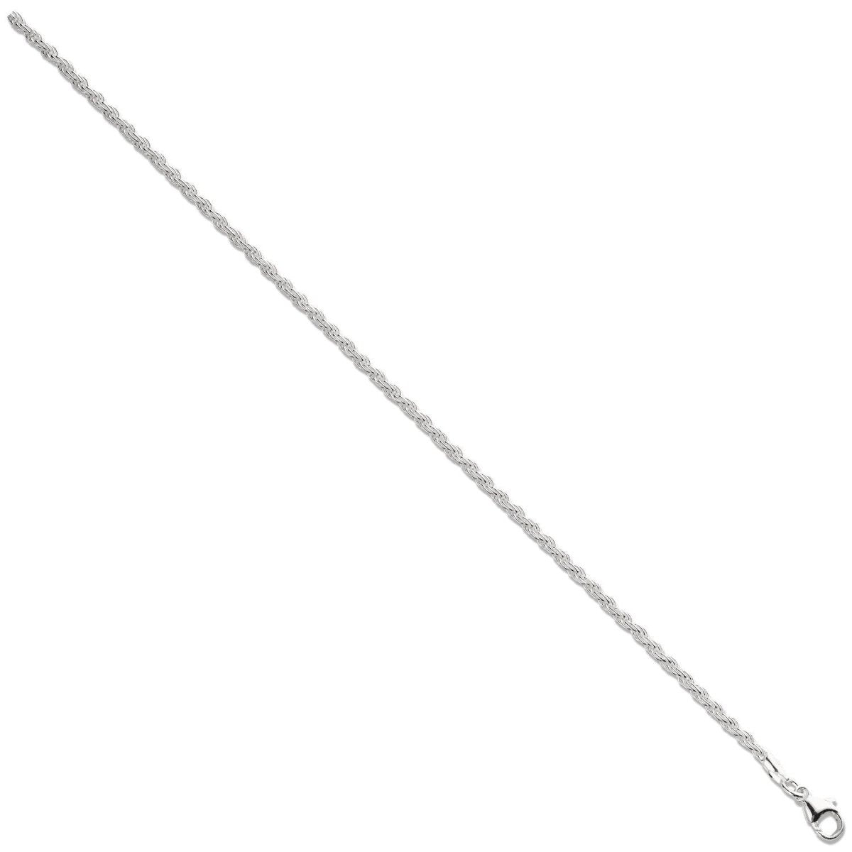 Sterling Silver 2.5mm Elegant Rope Chain - Samuel Perry