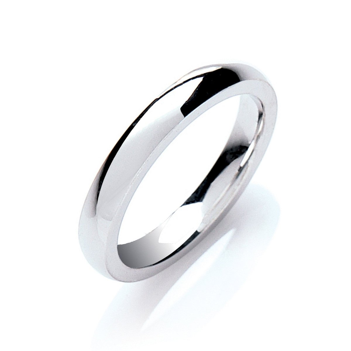 Sterling Silver 3mm Court Shape Plain Band - Samuel Perry