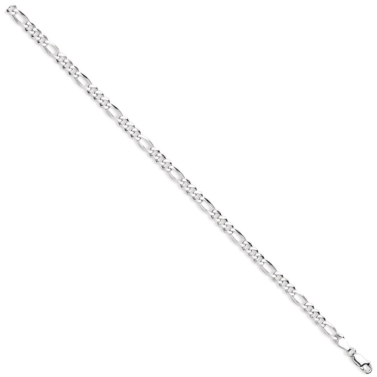 Sterling Silver 5mm Elegant Figaro Chain & Bracelet - Samuel Perry