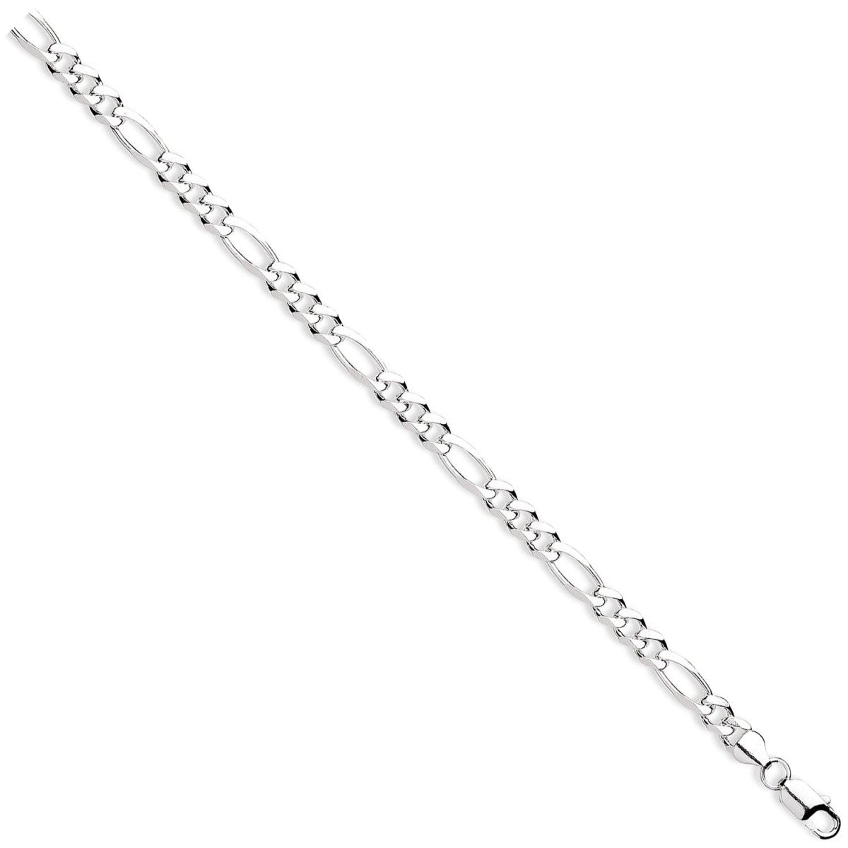 Sterling Silver 7.2mm Elegant Figaro Chain & Bracelet - Samuel Perry