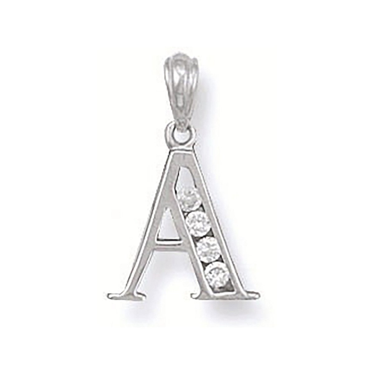 Sterling Silver Channel Set CZ Initial Pendant – Personal & Elegant - Samuel Perry
