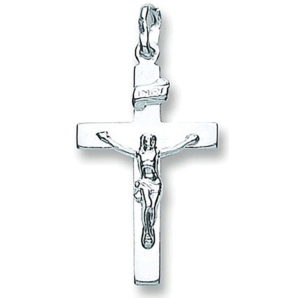 Sterling Silver Crucifix Pendant – Classic Religious Symbol - Samuel Perry