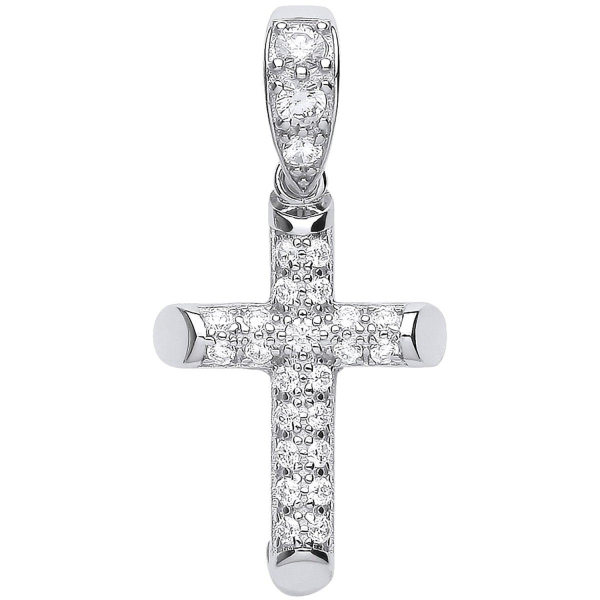 Sterling Silver CZ Cross Pendant – Timeless Elegance & Faith - Samuel Perry