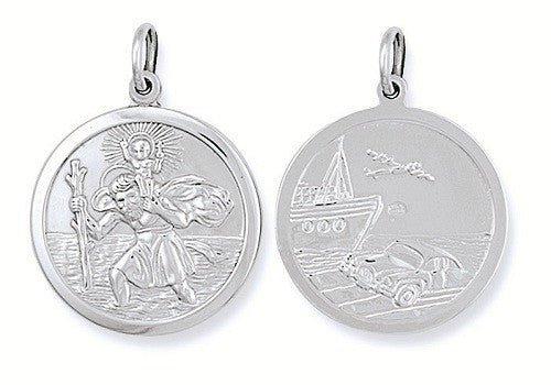 Sterling Silver Double Sided St Christopher Pendant – Iconic Travel Protection - Samuel Perry