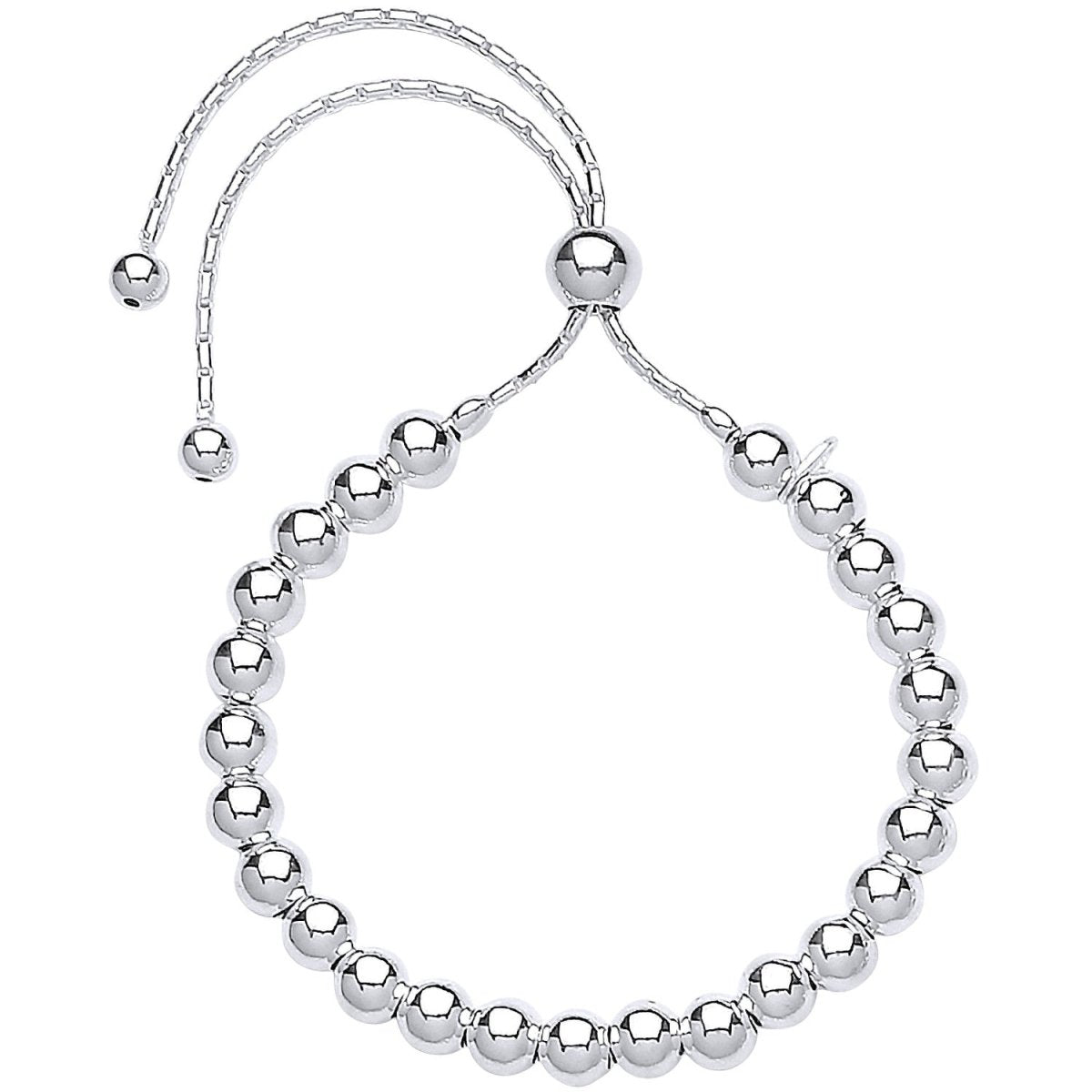 Sterling Silver Elegant Ball Friendship Bracelet - Samuel Perry