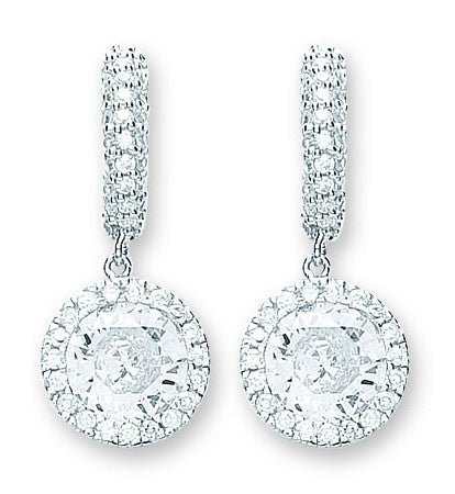 Sterling Silver Elegant Fancy Drop Earrings - Samuel Perry