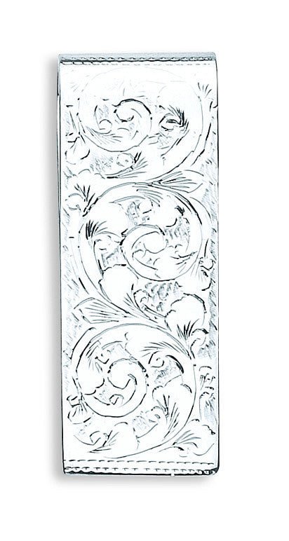 Sterling Silver Engraved Money Clip - Samuel Perry