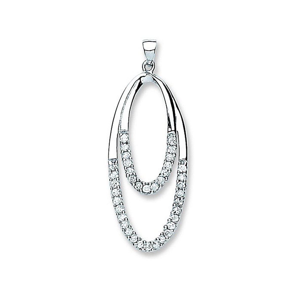 Sterling Silver Fancy Drop Pendant – Elegant & Timeless - Samuel Perry