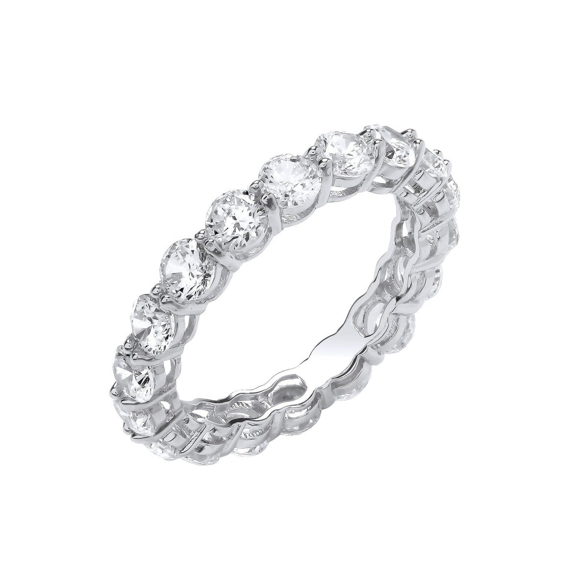 Sterling Silver Full ET CZ Ring - Samuel Perry