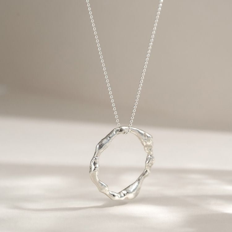 Sterling Silver Halo Pendant - Large - Samuel Perry