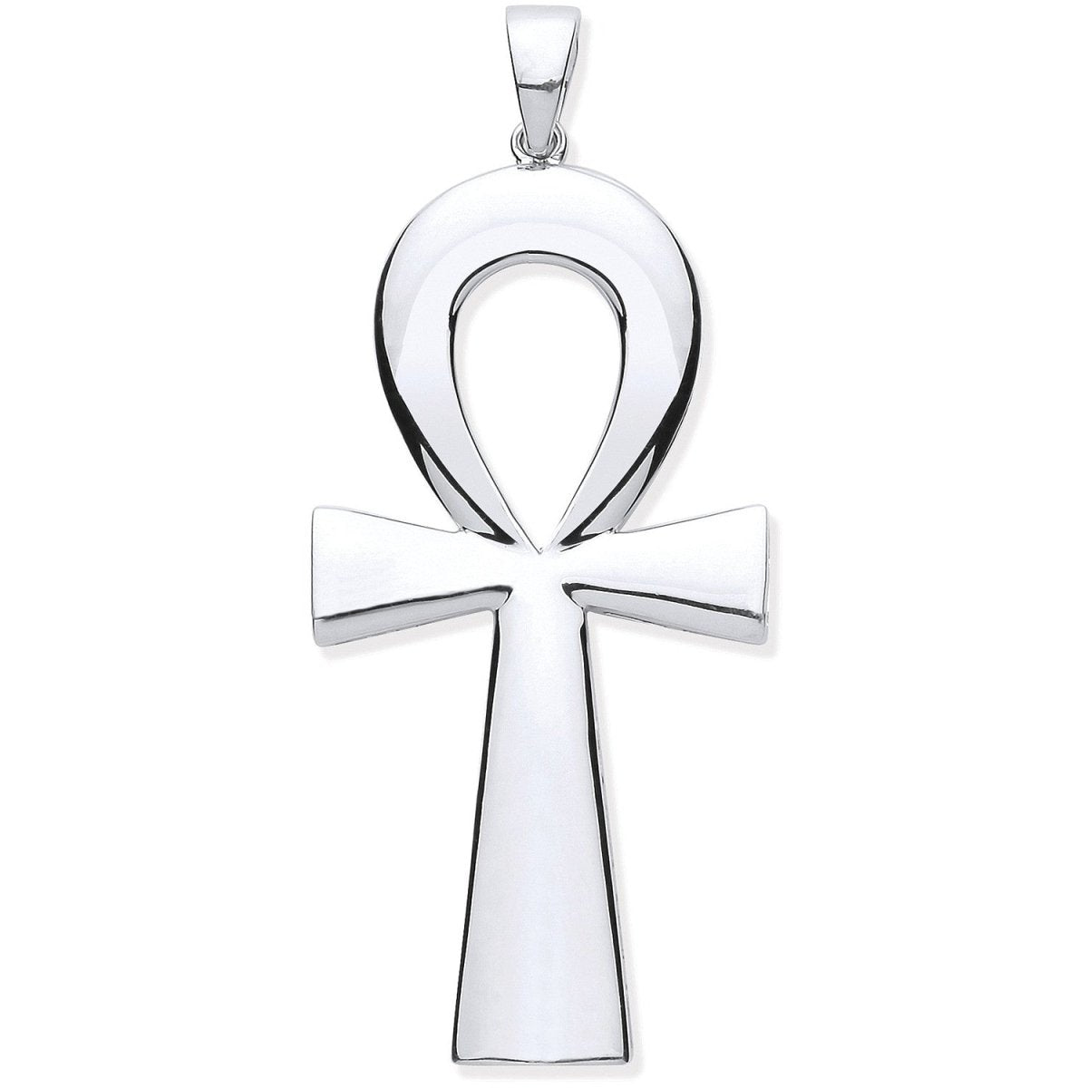 Sterling Silver Large Ankh Cross – Key of Life Pendant - Samuel Perry