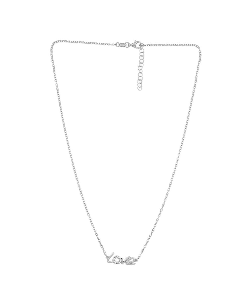Sterling Silver LOVE Necklace and Bracelet Set - Samuel Perry