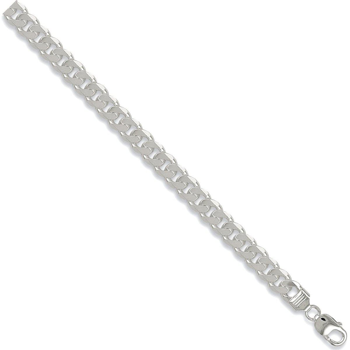 Sterling Silver Luxury 9.5mm Curb Chain - Samuel Perry