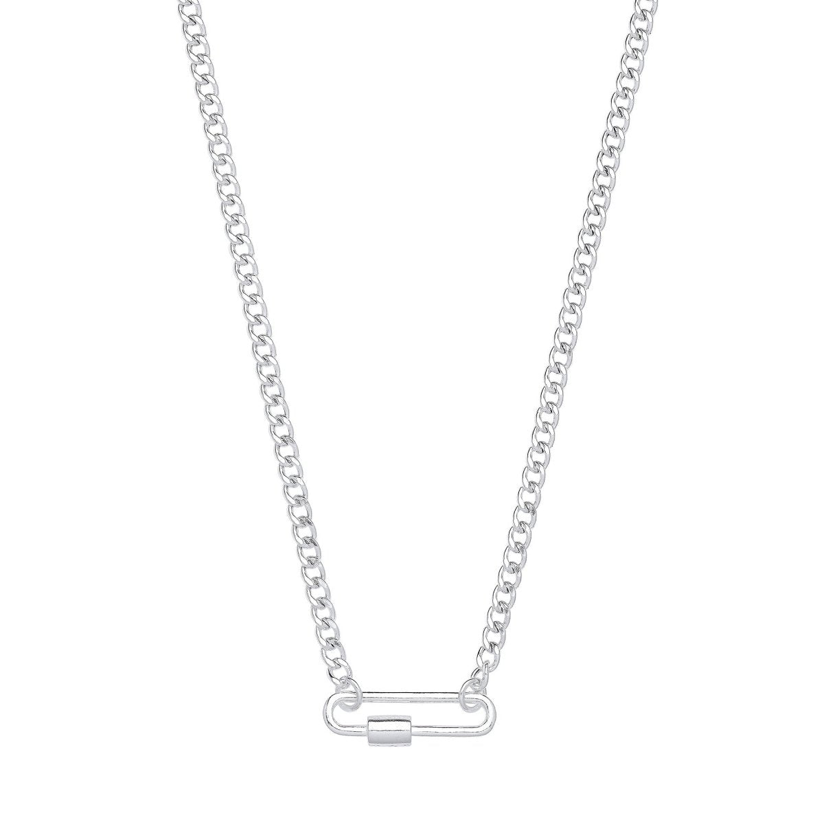 Sterling Silver Screw Clasp Paper Clip Necklace/Bracelet - Samuel Perry