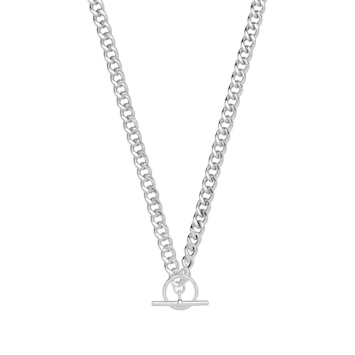 Sterling Silver T - Bar Curb Chain Necklace/Bracelet - Samuel Perry