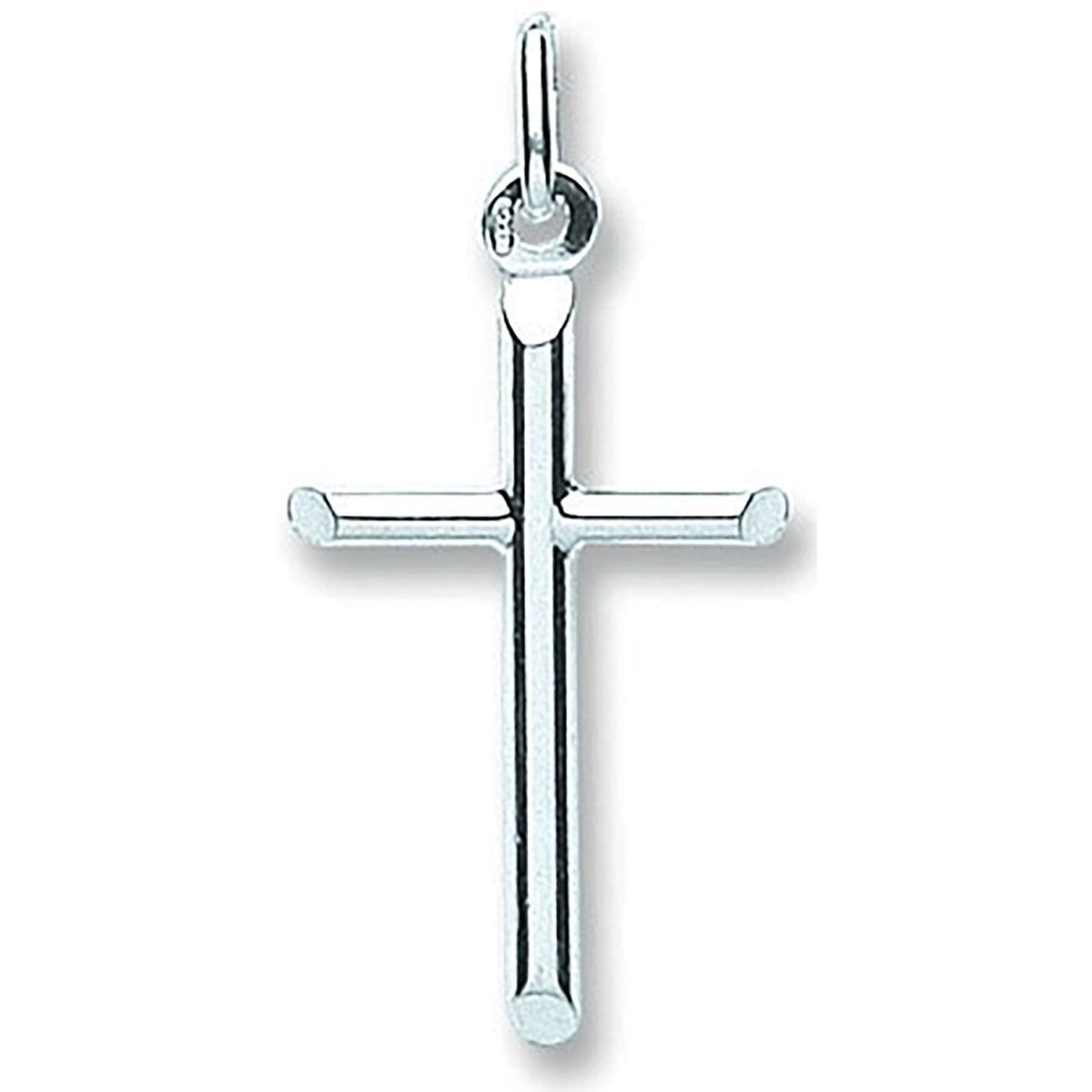 Sterling Silver Tubed Cross Pendant – Elegant Minimalist Design - Samuel Perry