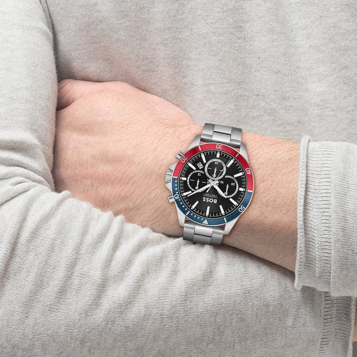 Troper Stainless Steel 45mm Mens Watch - Samuel Perry