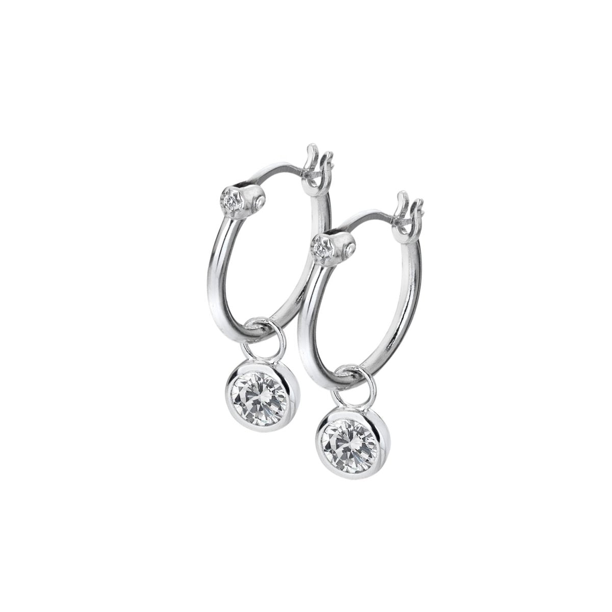 White Topaz Drop Earrings - Samuel Perry