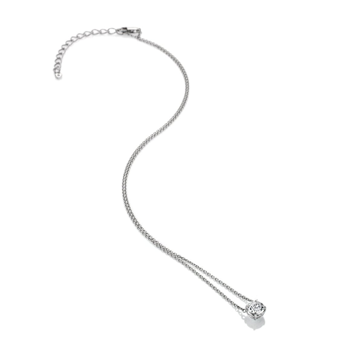 White Topaz Solitaire Necklace - Samuel Perry
