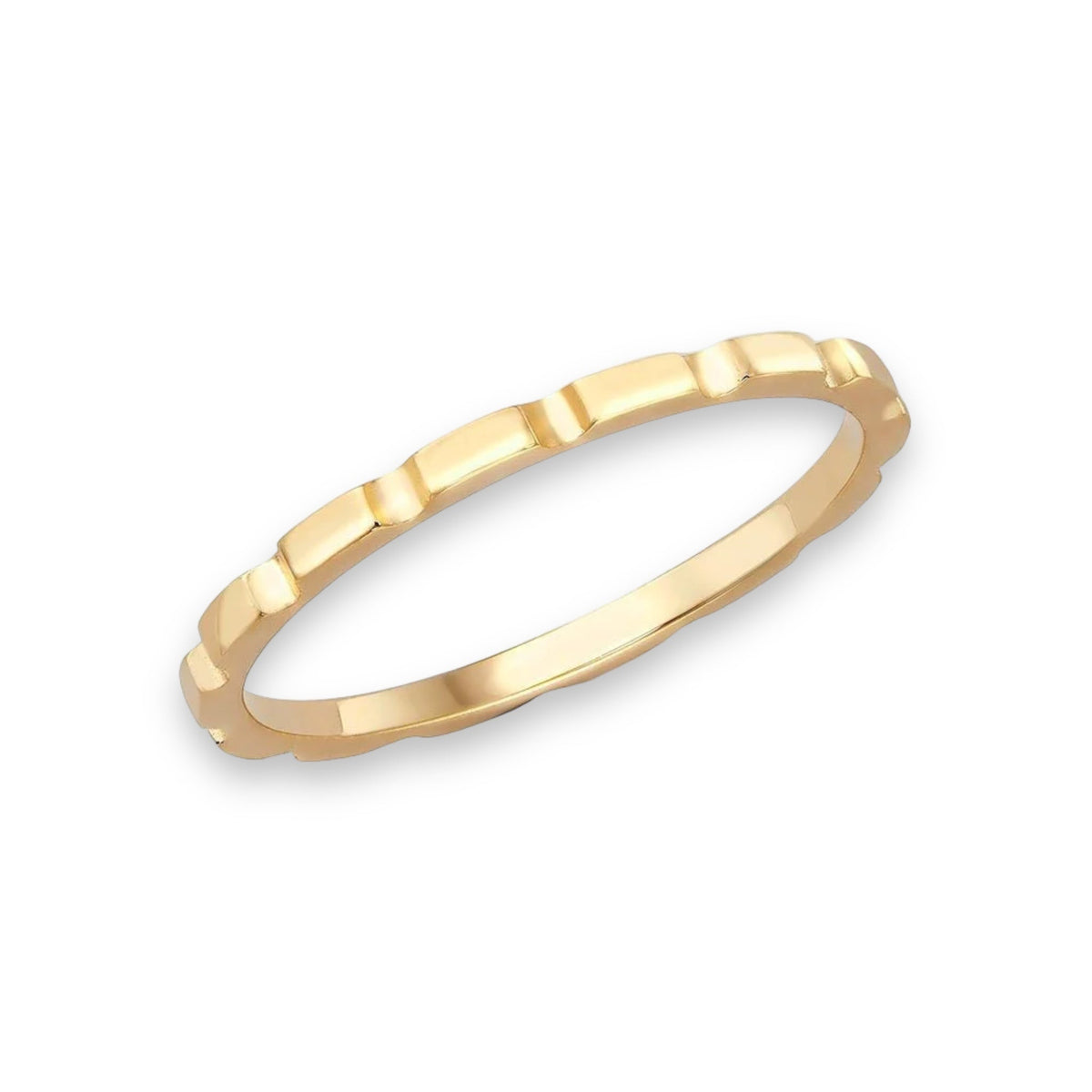9ct Gold Stacking Ring, Sleek Brick Stack Design, 1.5mm, Available in ...