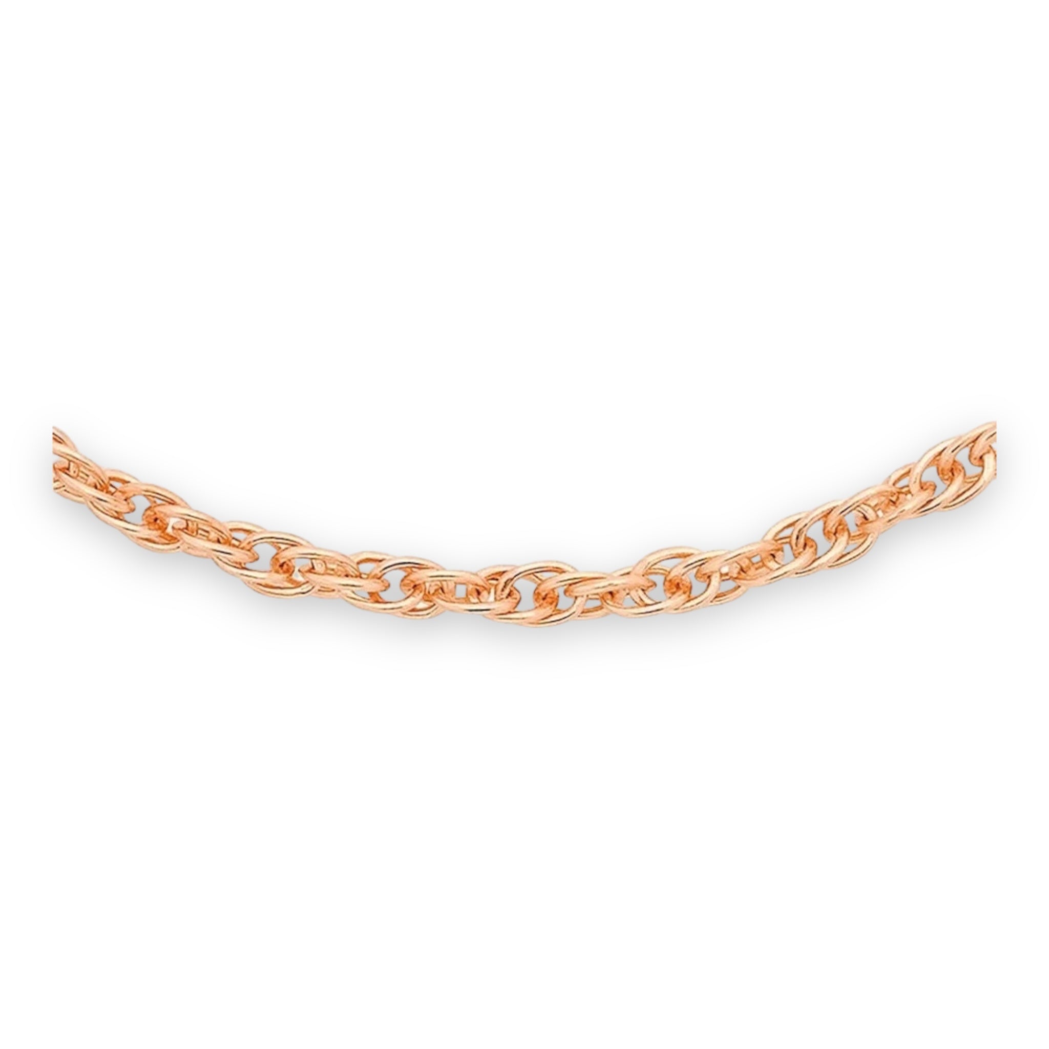 9ct Rose Gold Singapore Curb Chain - 0.6mm - Samuel Perry